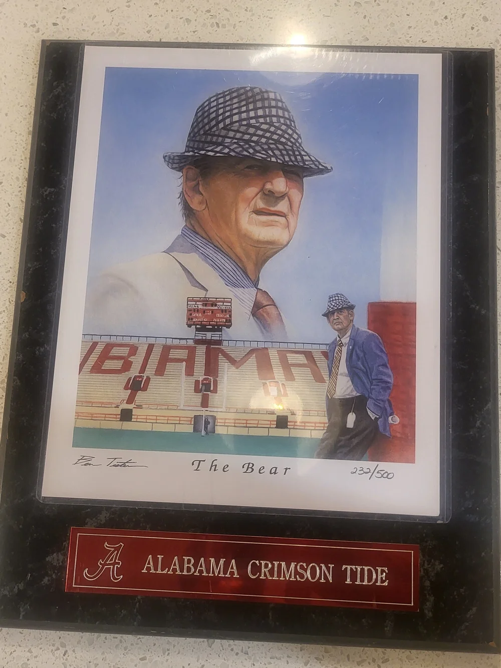 Alabama Crimson Tide Framed 'The Bear' Wall Art - Red Accent
